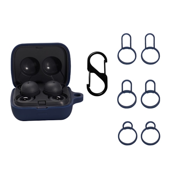 Sony LinkBuds silikoninen latauskotelo soljella - Keskiyön Sininen Blue