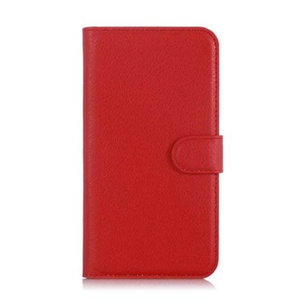 Kvist Microsoft Lumia 550 Läderfodral med Ställ - Röd Röd