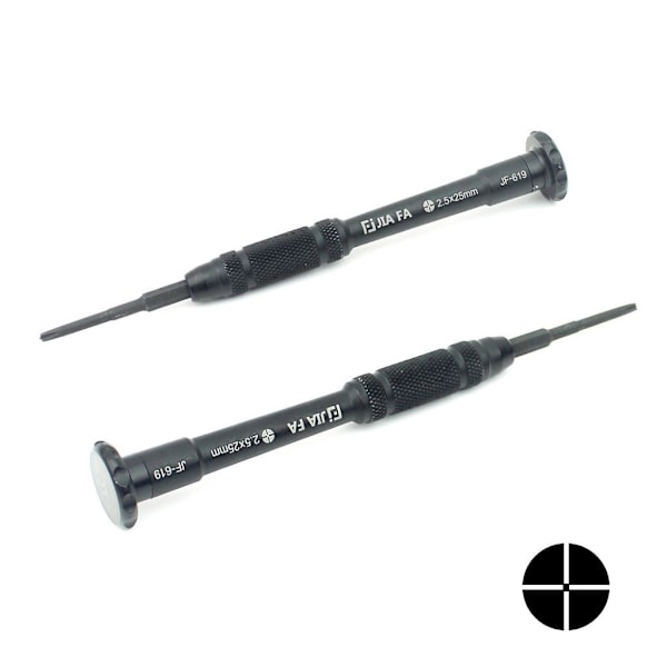 JF-619 phillips 2.5 skruvmejsel halkfri reparera Svart