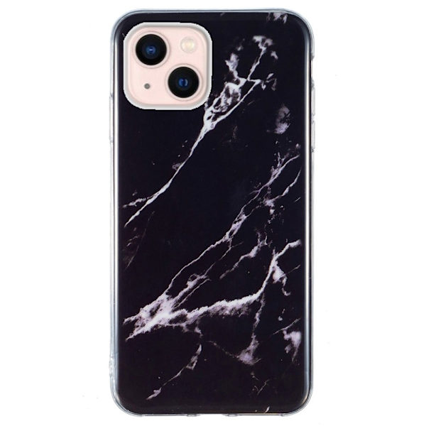 Marble iPhone 15 Etui - Sort Black