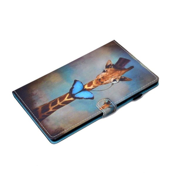 Lenovo Tab M10 FHD Plus pattern printing leather case - Giraffe Multicolor