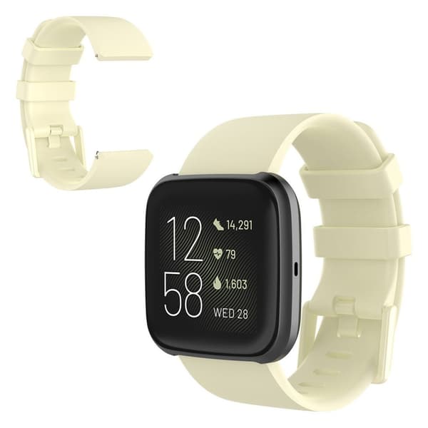 Fitbit Versa 2 / Versa Lite silikone Urrem - Beige / Størrelse: L Brown