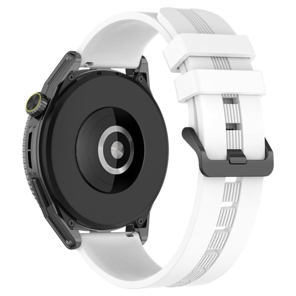 20 mm universal klokkerem i silikon med tekstur - Hvit White
