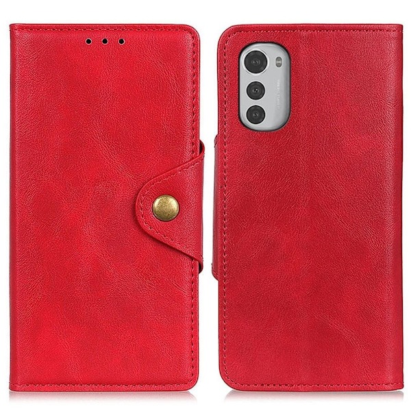 Alpha läder Motorola Moto E32 fodral - Röd Röd