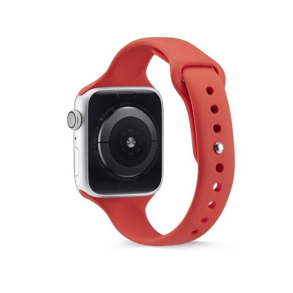 Apple Watch Series 5 44mm smal silikone urrem - Rød Red