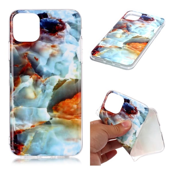 Marmormotiv iPhone 11 Pro Max skal - Färgglada Moln Marmor multifärg