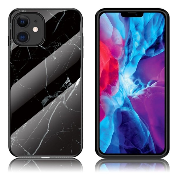 Fantasy Marble iPhone 12 Mini kuoret - Musta Black