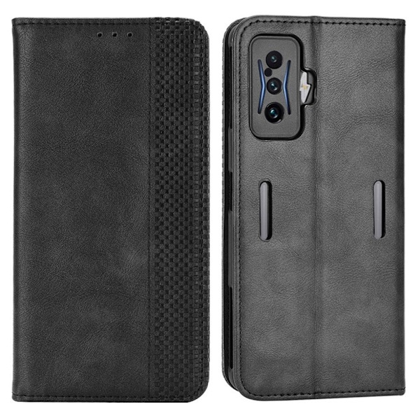 Bofink Vintage Xiaomi Poco F4 GT / Xiaomi Redmi K50 Gaming læderetui - Sort Black