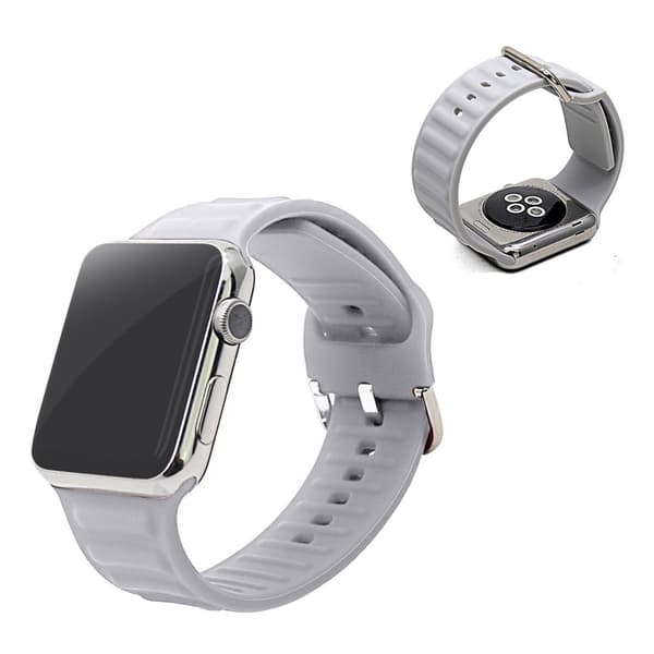 Apple Watch Series 6 / 5 40mm silikoneurrem i cool stil - Grå Silver grey