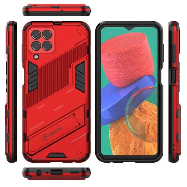Stöttåligt Samsung Galaxy M33 5G hybridskal - Röd Röd