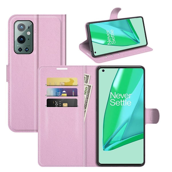Classic OnePlus 9 Pro Flip Etui - Lyserød Pink