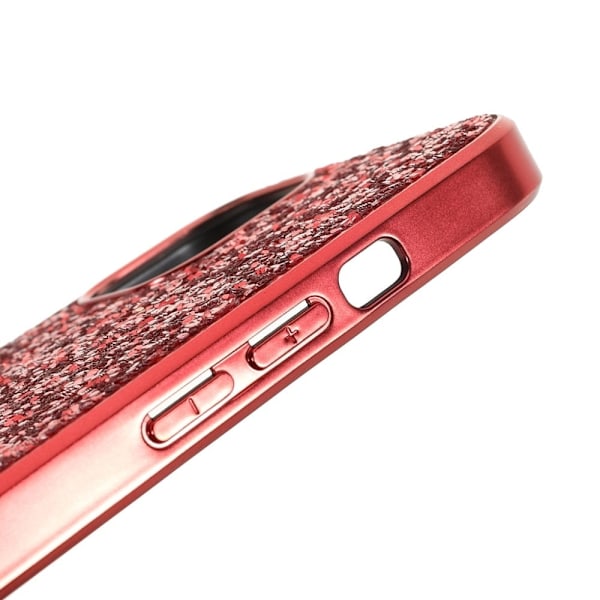 Glitter etui til iPhone 13 - Rød Red