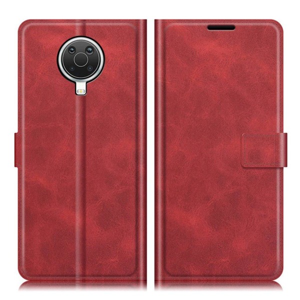 Hållbart konstläder Nokia G20 fodral med plånbok - Röd Röd