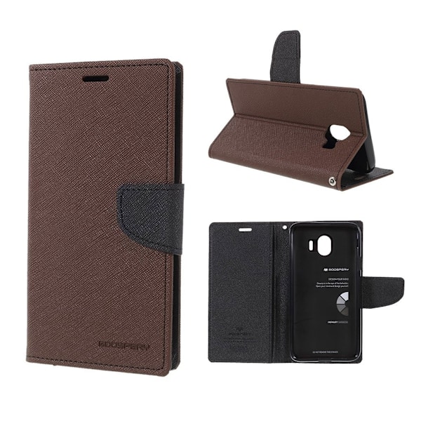 MERCURY GOOSPERY Samsung Galaxy J4 (2018) læder flip etui - Brun Brown