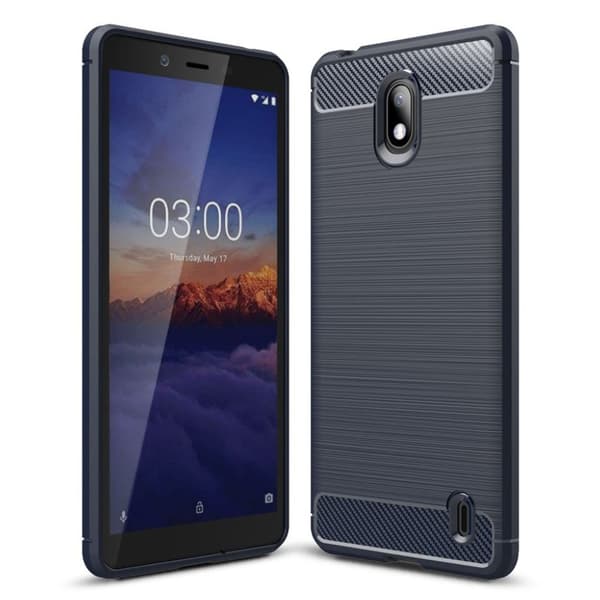 Carbon Flex Nokia en Plus deksel - Dark Blue Blue