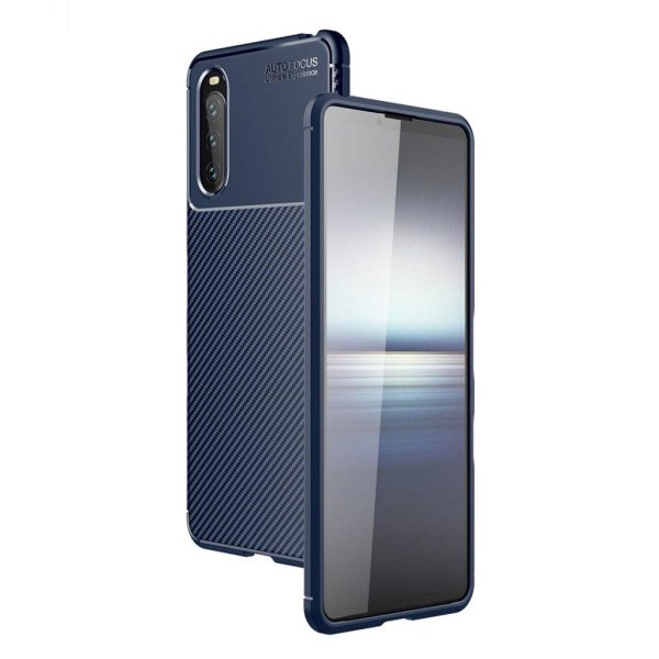 Carbon Shield Sony Xperia 10 III Etui - Blå Blue