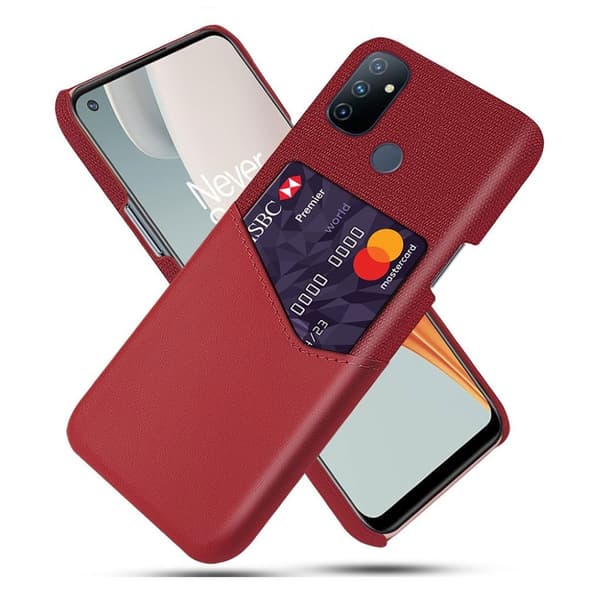 Bofink OnePlus Nord N100 korttikotelo - Punainen Red