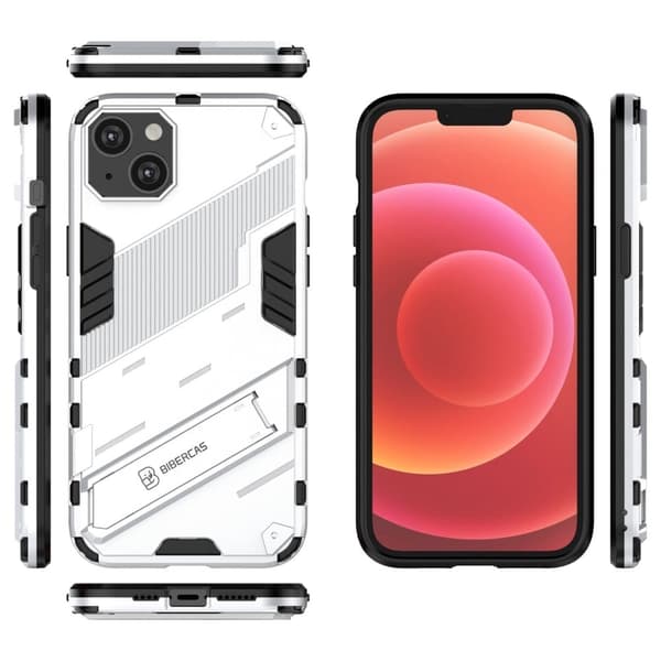 Shockproof Hybrid Deksel med A Modern Touch til iPhone 14 Plus - Sølv Silver grey