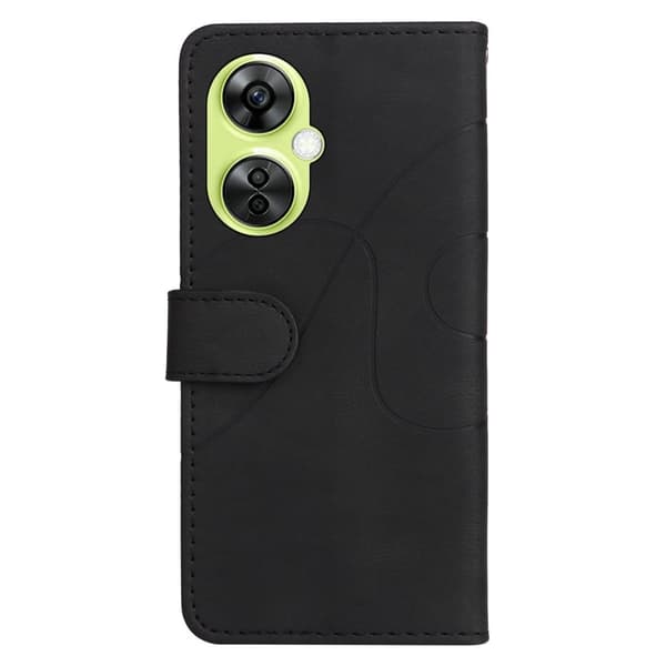 Tekstureret OnePlus Nord CE 3 Lite læderetui med rem - Sort Black