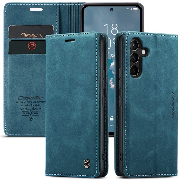 CaseMe Samsung Galaxy A54 Vintage Fodral - Blå Blå
