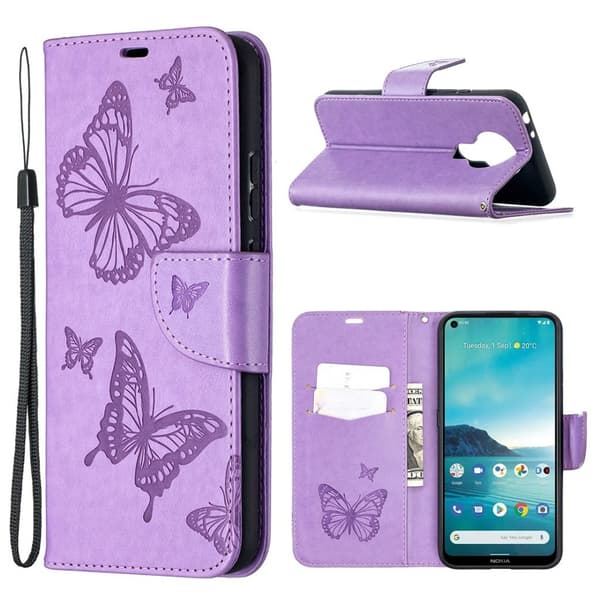 Butterfly Nokia 3.4 Flippetui - Lilla Purple