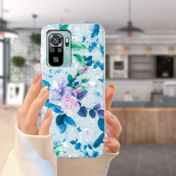 Marble Xiaomi Poco M5s / Note 10s / 10 Suojakotelo - Rose Blue