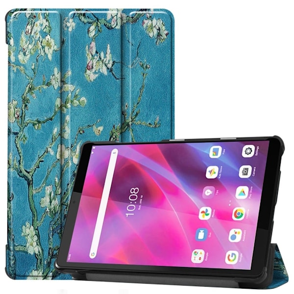 Lenovo Tab M8 (3. sukupolvi) kolmiosainen nahkakotelo - Luumun Kukka Green