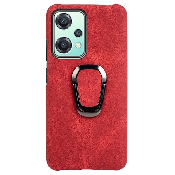 Shockproof Läder Skal med Oval Kickstand till OnePlus Nord Ce 2 Lite 5g - Röd Röd