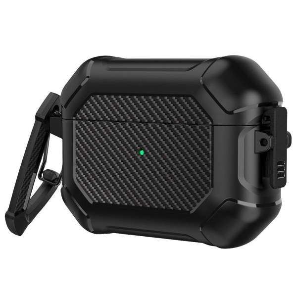 AirPods Pro carbon fiber style case - Black Svart