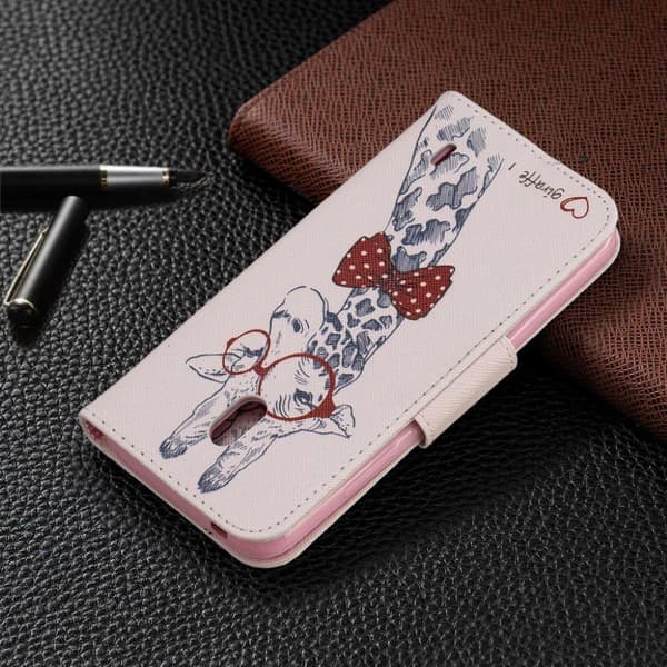 Wonderland Nokia 2.2 etui - giraf med briller Multicolor