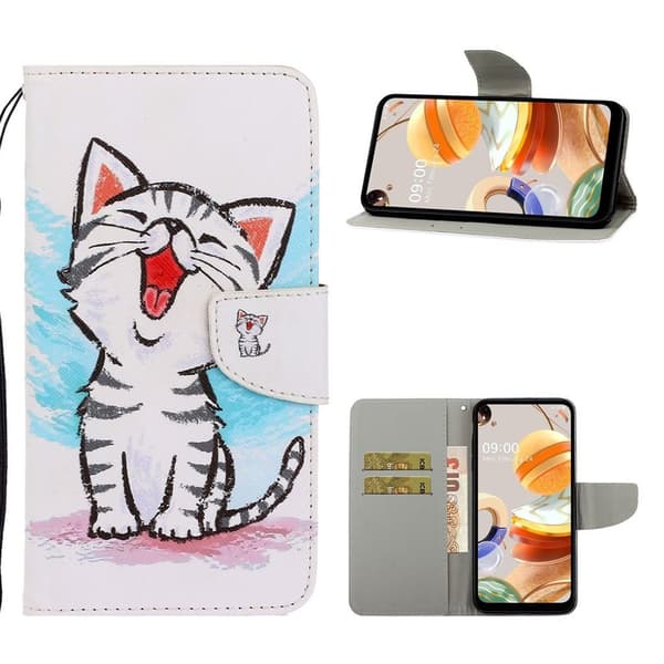 Wonderland LG K61 flip etui - Cute Cat Multicolor