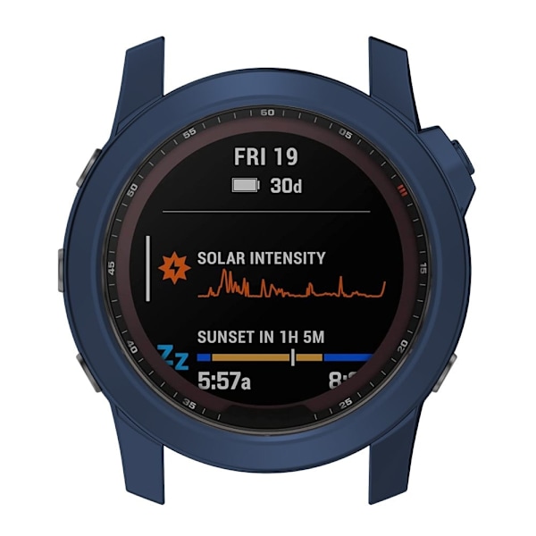 Garmin Fenix 7 / 7 Solar / 7 Sapphire Solar galvaniseringsovertræk - Midnatsblå Blue