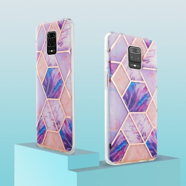 Marble Xiaomi Redmi Note 9 Pro Max / 9 Pro / 9s Etui - Lyselilla Purple