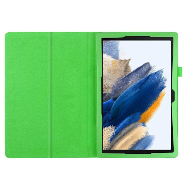 Foldbart etui med Lichi-tekstur til Samsung Galaxy Tab A8 10.5 (2021) - Grøn Green