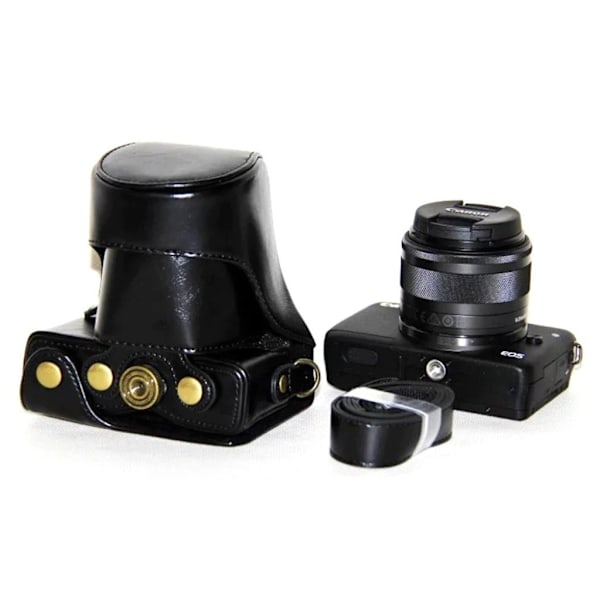 Canon EOSM, EOSM2 ja EOSM10 hihnallinen suojakotelo - Musta Black