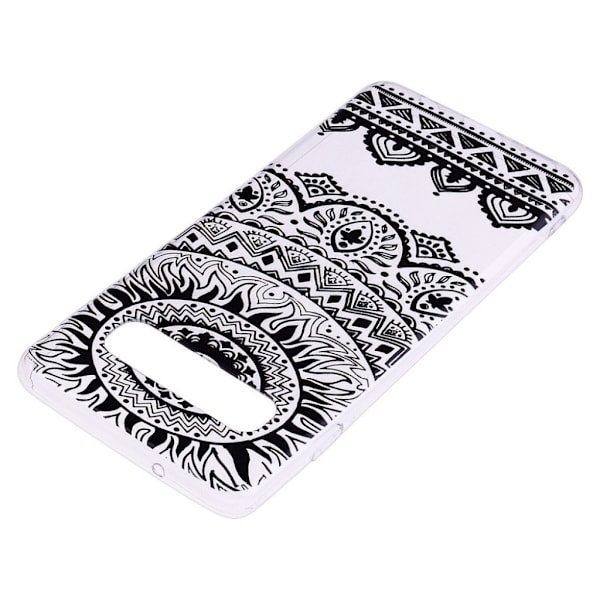 Samsung Galaxy S10 Plus kuosillinen flip Suojakotelo - Musta Kukka Black