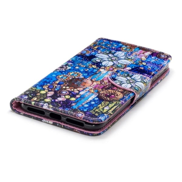 iPhone Xs Max mobilfodral syntetläder silikon stående plånbok tr multifärg
