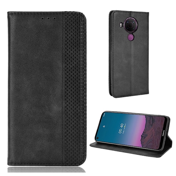 Alpha läder Nokia 5.4 fodral - Svart Svart