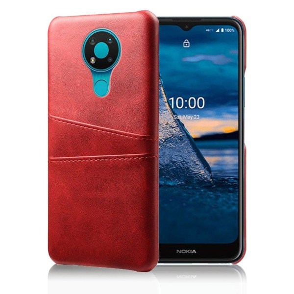 Dual Card etui - Nokia 3.4 - rød Red