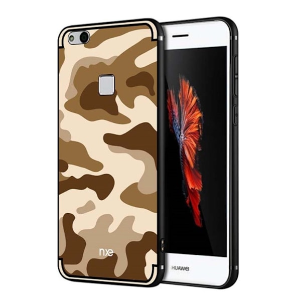 NXE Huawei P10 Lite Skal med en camouflage design - Brun Brun