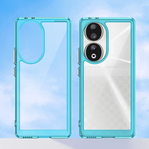Honor 90 telefonskal i akryl - Transparent Blå Blå