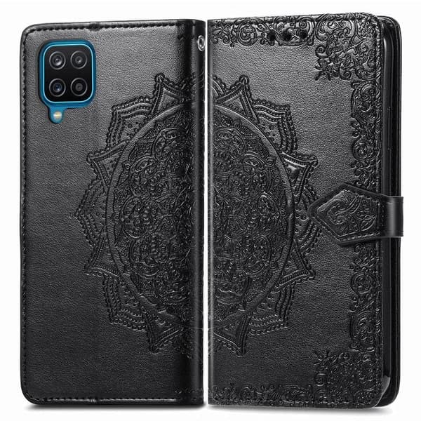 Mandala Samsung Galaxy M33 5G etui i lær - Svart Black