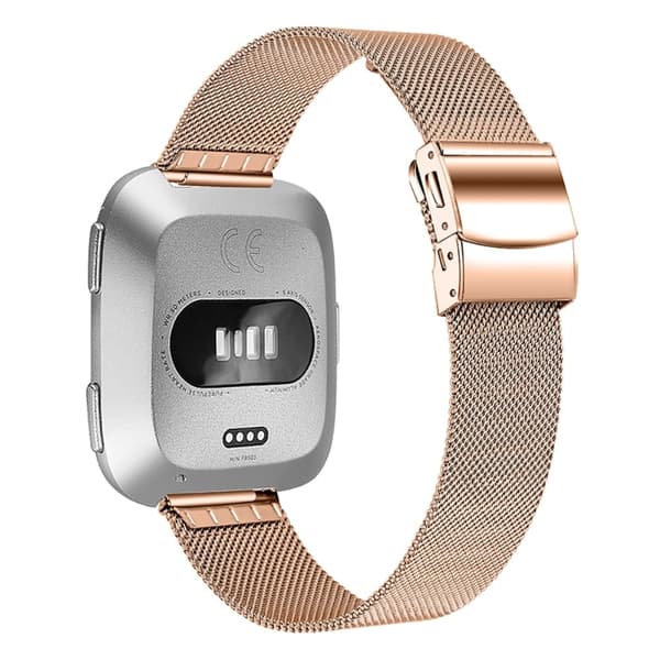 Fitbit Versa 2 / Versa milanese klokkerem i rustfritt stål - Rose Gull Pink