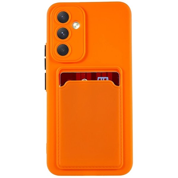 Card Holder Suojakuori For Samsung Galaxy A54 - Oranssi Orange