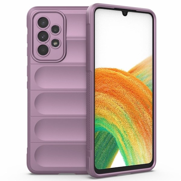 Mjukt greppformat Samsung Galaxy A33 5G skal - Lila Lila