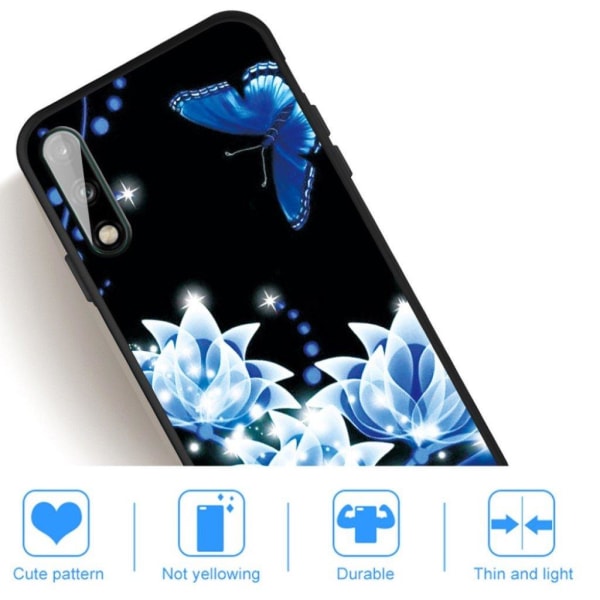 Imagine Huawei P40 Lite E Cover - Blomster og sommerfugl Multicolor