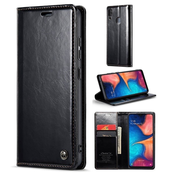 CaseMe Samsung Galaxy M10s / A20 / A30 Smooth Suojakotelo - Musta Black
