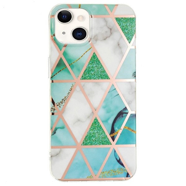 Marble iPhone 14 Suojakotelo - Vihreä / Valkoinen Green