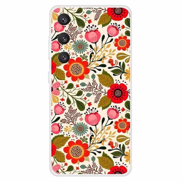 Imagine Samsung Galaxy S24 cover - Farverige Blomster Multicolor