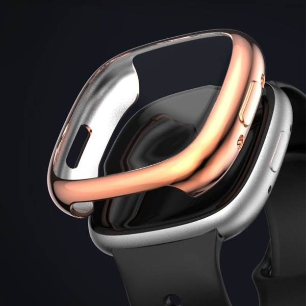 Fitbit Versa 4 elektropläteringsram - Roséguld Rosa